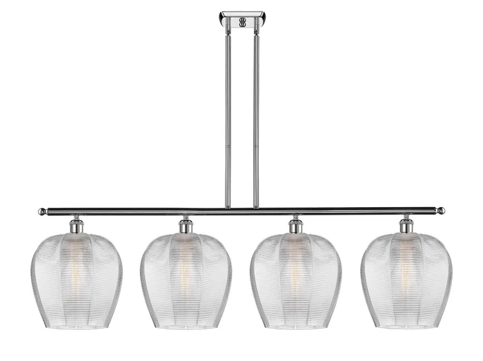 Ballston Four Light Island Pendant in Polished Chrome (405|516-4I-PC-G462-12)