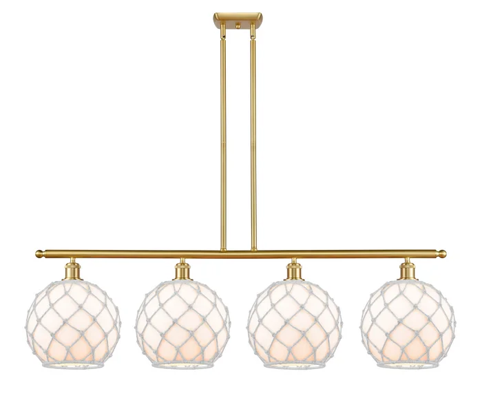 Ballston Four Light Island Pendant in Satin Gold (405|516-4I-SG-G121-10RW)