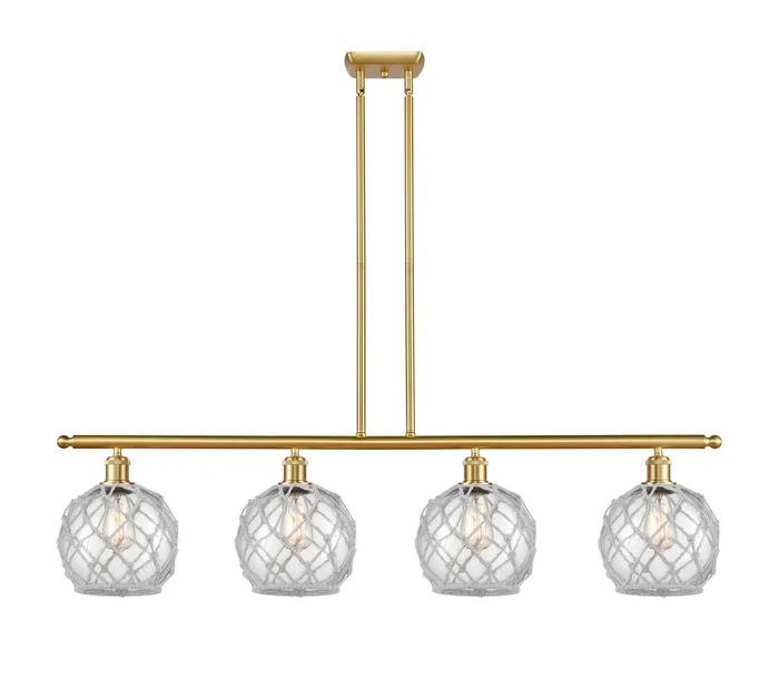 Ballston Four Light Island Pendant in Satin Gold (405|516-4I-SG-G122-8RW)