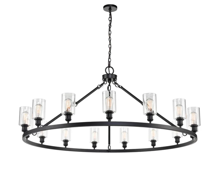 Ballston LED Chandelier in Matte Black (405|860-BK-G802-LED)