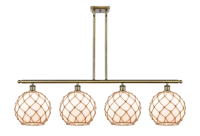 Ballston LED Island Pendant in Antique Brass (405|516-4I-AB-G121-10RB-LED)
