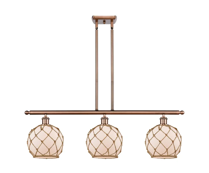 Ballston LED Island Pendant in Antique Copper (405|516-3I-AC-G121-8RB-LED)