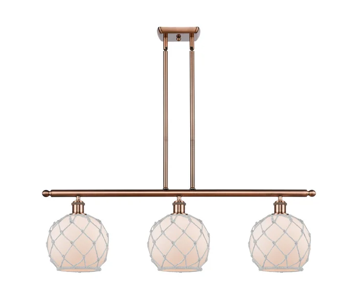 Ballston LED Island Pendant in Antique Copper (405|516-3I-AC-G121-8RW-LED)