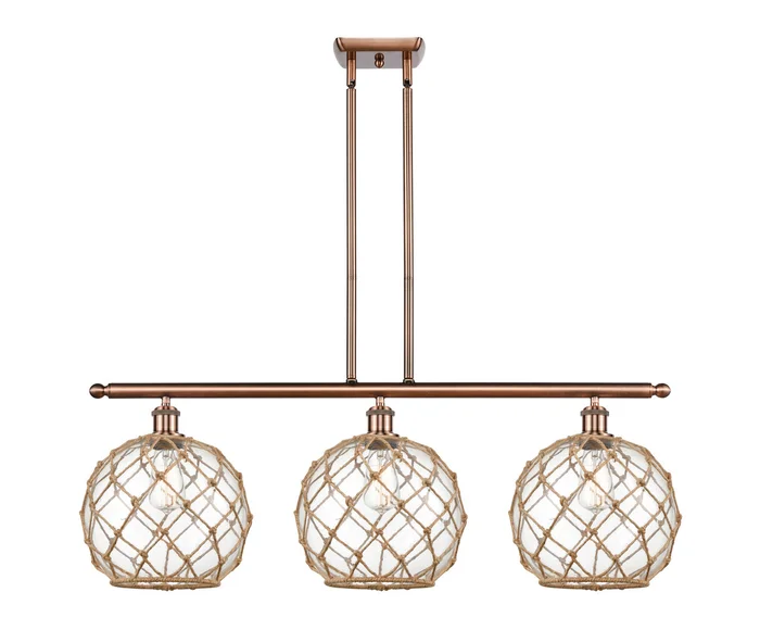 Ballston LED Island Pendant in Antique Copper (405|516-3I-AC-G122-10RB-LED)