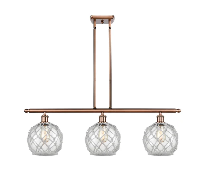 Ballston LED Island Pendant in Antique Copper (405|516-3I-AC-G122-8RW-LED)
