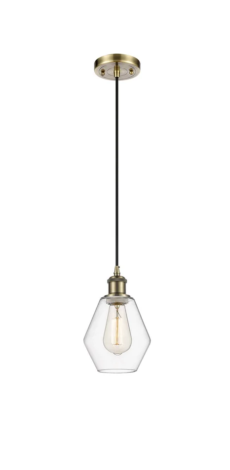 Ballston LED Mini Pendant in Antique Brass (405|516-1P-AB-G652-6-LED)