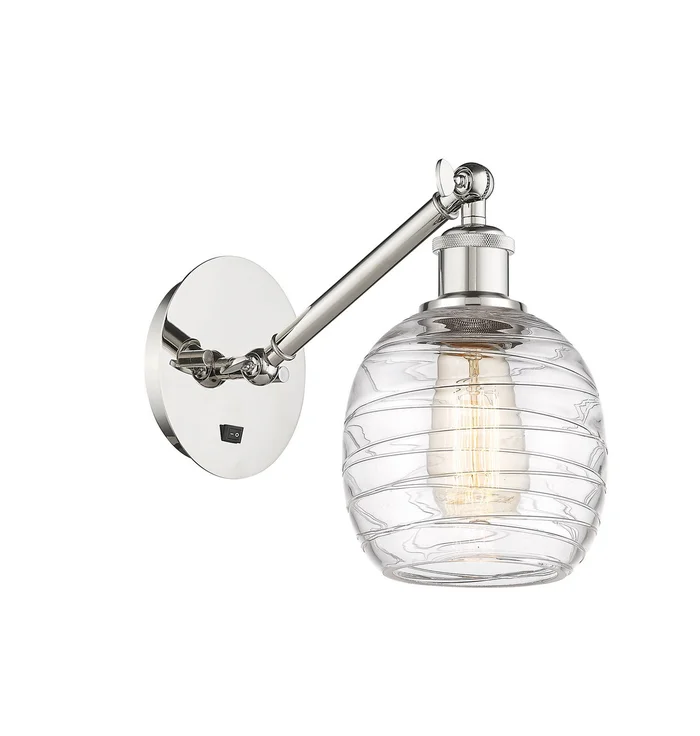 Ballston One Light Wall Sconce in Polished Nickel (405|317-1W-PN-G1013)