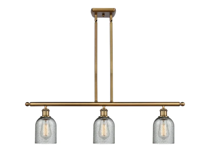 Ballston Three Light Island Pendant in Brushed Brass (405|516-3I-BB-G257)