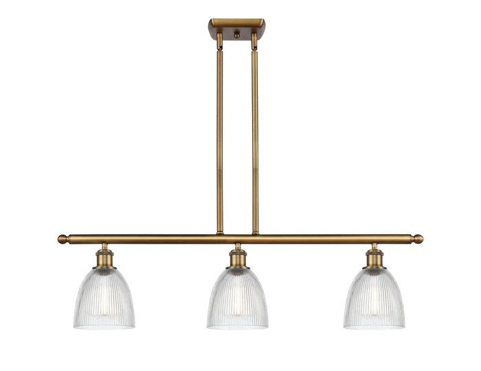 Ballston Three Light Island Pendant in Brushed Brass (405|516-3I-BB-G382)