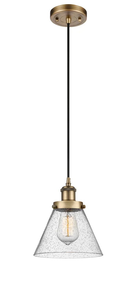 Ballston Urban LED Mini Pendant in Brushed Brass (405|916-1P-BB-G44-LED)
