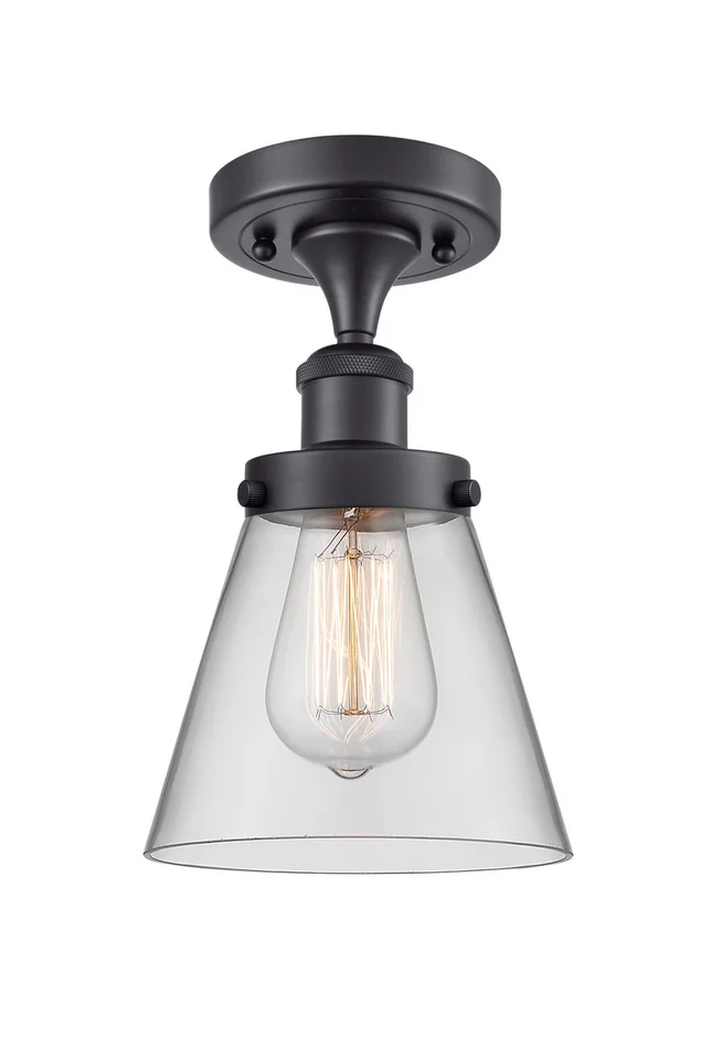 Ballston Urban LED Semi-Flush Mount in Matte Black (405|916-1C-BK-G62-LED)
