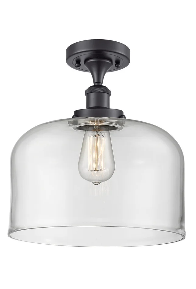 Ballston Urban LED Semi-Flush Mount in Matte Black (405|916-1C-BK-G72-L-LED)