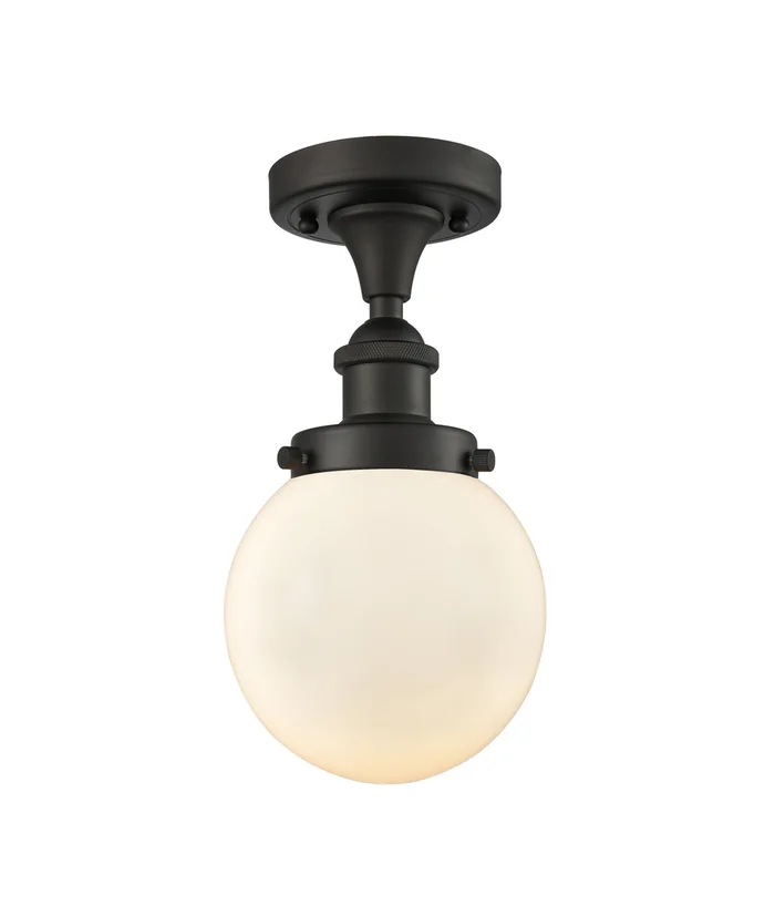 Ballston Urban LED Semi-Flush Mount in Oil Rubbed Bronze (405|916-1C-OB-G201-6-LED)