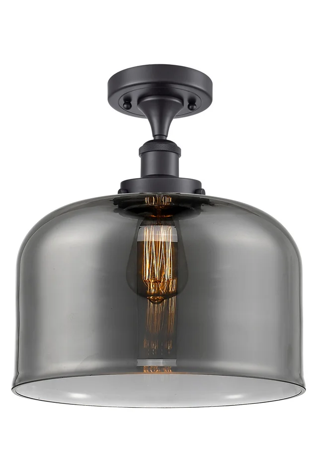 Ballston Urban One Light Semi-Flush Mount in Matte Black (405|916-1C-BK-G73-L)