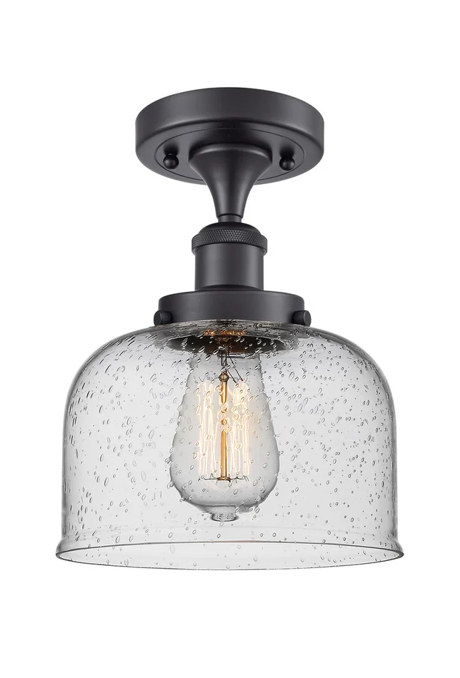 Ballston Urban One Light Semi-Flush Mount in Matte Black (405|916-1C-BK-G74)