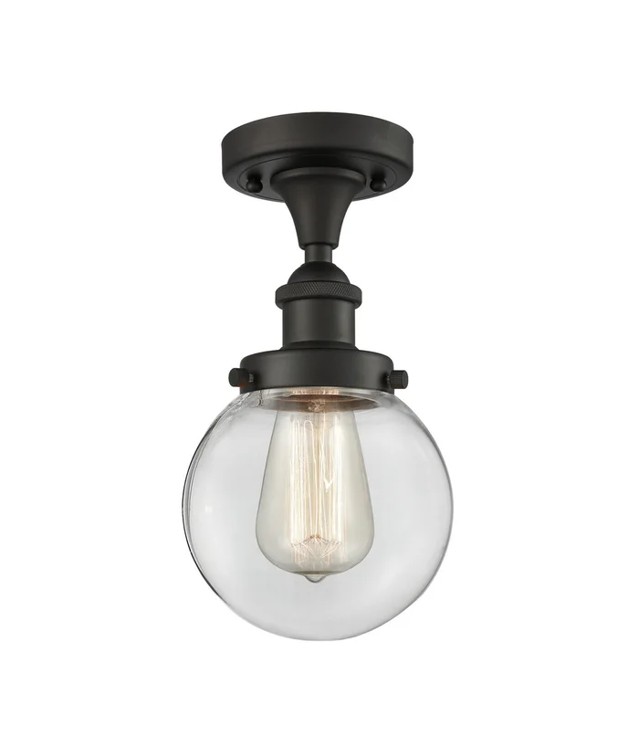 Ballston Urban One Light Semi-Flush Mount in Oil Rubbed Bronze (405|916-1C-OB-G202-6)