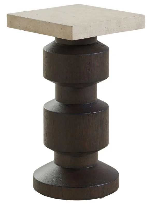 Barclay Butera Malibu Calamigos Accent Table in Rich Espresso Surfwood 928-951