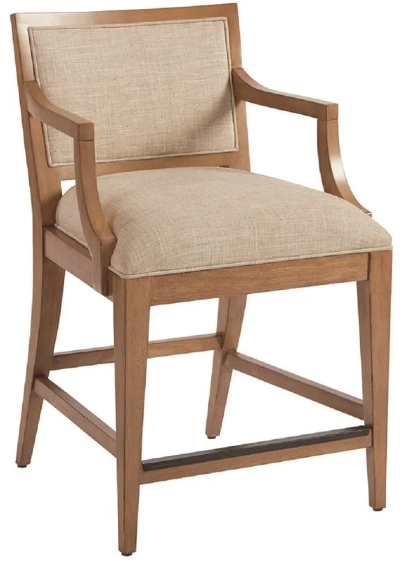 Barclay Butera Newport Eastbluff Upholstered Counter Stool in Sandstone (Set of 2) 920-895-01;920-895-01