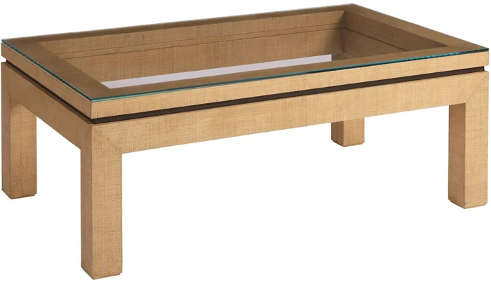 Barclay Butera Newport Harbor Raffia Cocktail Table in Sandstone 920-947