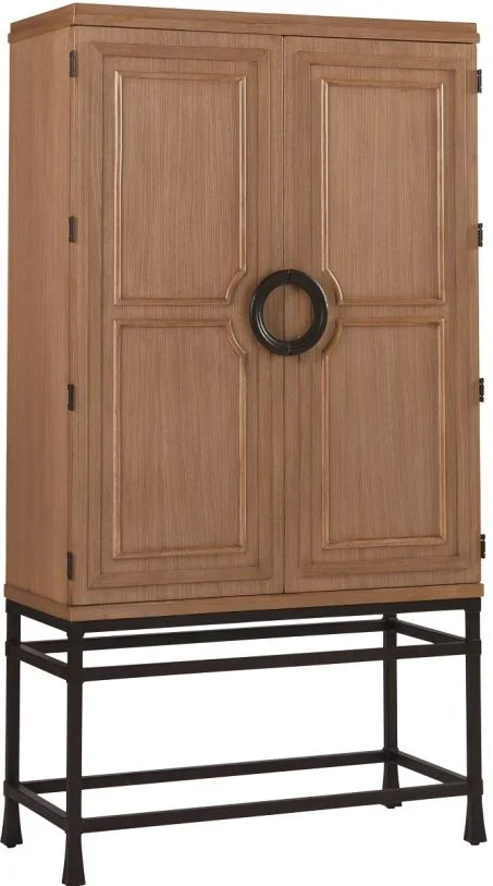 Barclay Butera Newport Jade Bar/Chest On Stand in Sandstone 920-976D;920-976B