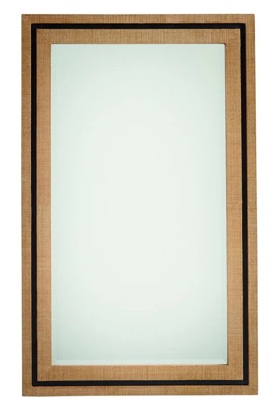 Barclay Butera Newport La Costa Rectangular Raffia Mirror in Sandstone 920-205