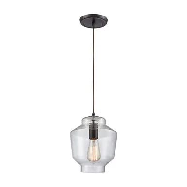 Barrel One Light Mini Pendant in Oil Rubbed Bronze (45|10905/1)