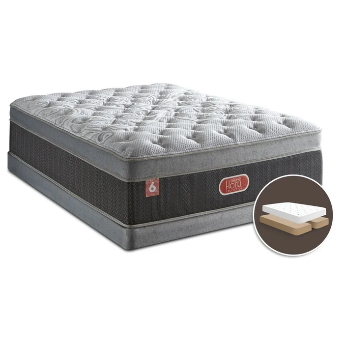Beautyrest Hotel Diamond 6 Plush Ultra Euro-Top Split Queen Mattress Set|Ensemble moelleux Euro-plateau pais divis Hotel Diamond 6 de Beautyrest pour grand lit