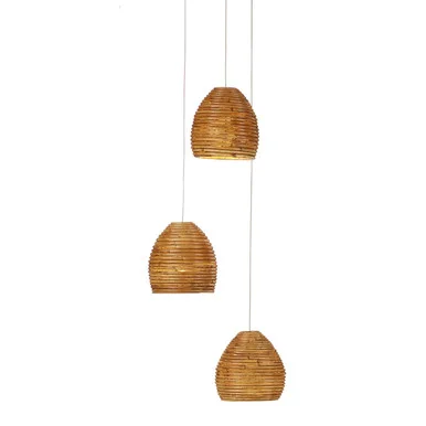 Beehive Collection Three Light Pendant in Natural (142|9000-0999)