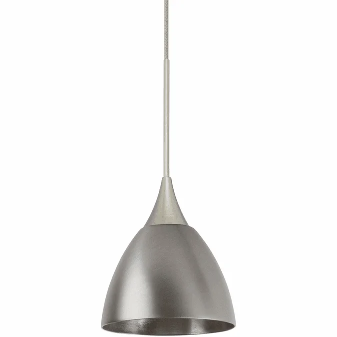 Besa 1XT-1858MN-LED-SN Divi Modern Satin Nickel Metal Bronze LED Mini Hanging Pendant Light