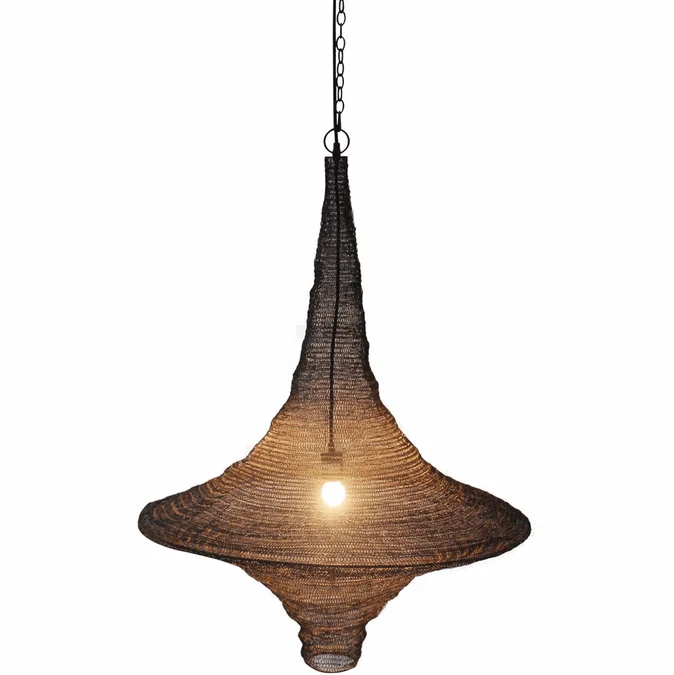 Bethel International AC03C30BLK Modern Satin Black 30″ Hanging Light Fixture