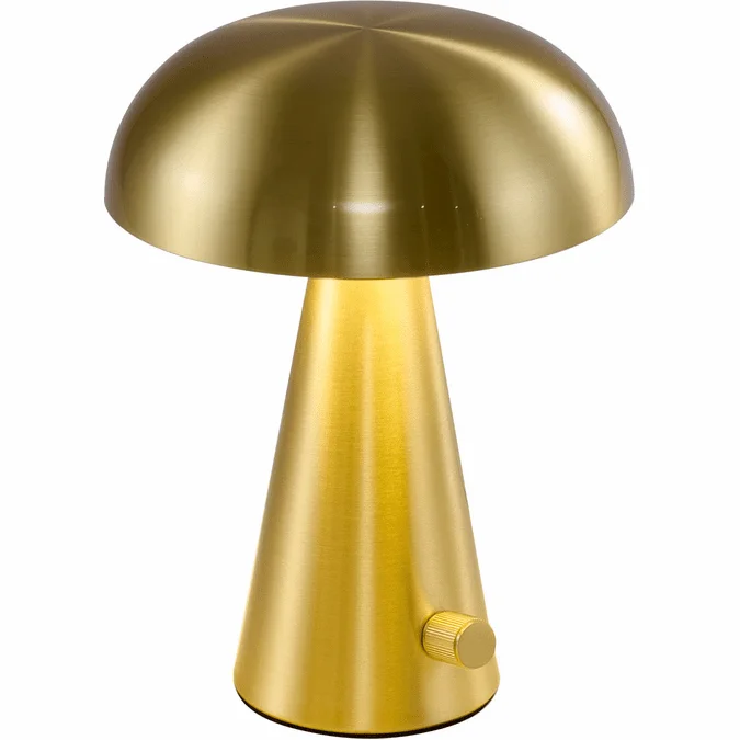 Bethel International BTG103BR Modern Satin Brass Lighting Table Lamp