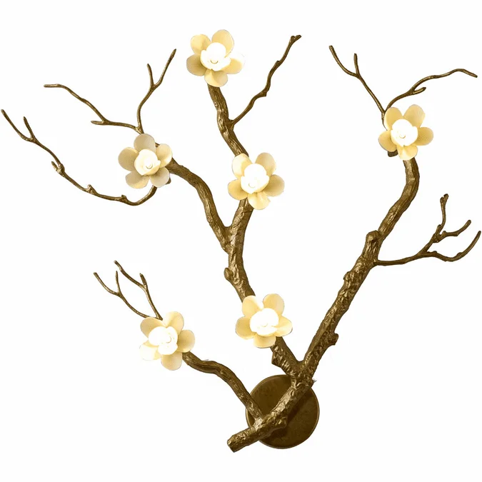 Bethel International CC06C33BR Contemporary Brass Lamp Sconce