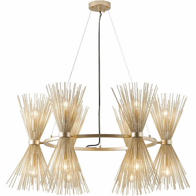 Bethel International DU165C38G Modern Gold Chandelier Light