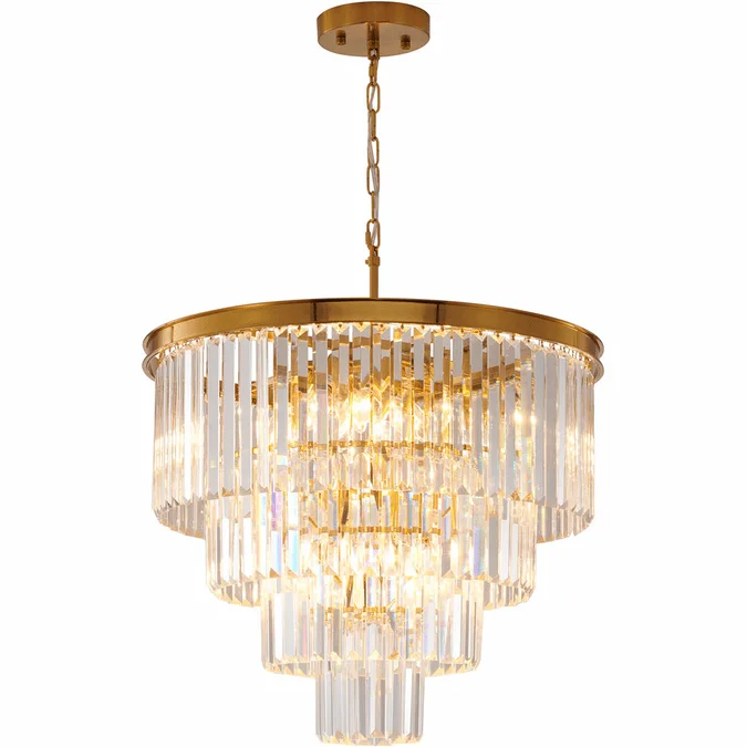 Bethel International LA82C24BR Modern Gold 24″ Hanging Light