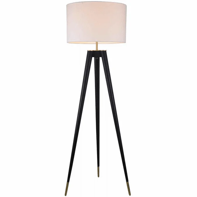 Bethel International MFL17X-GD Modern Black Floor Lamp Lighting