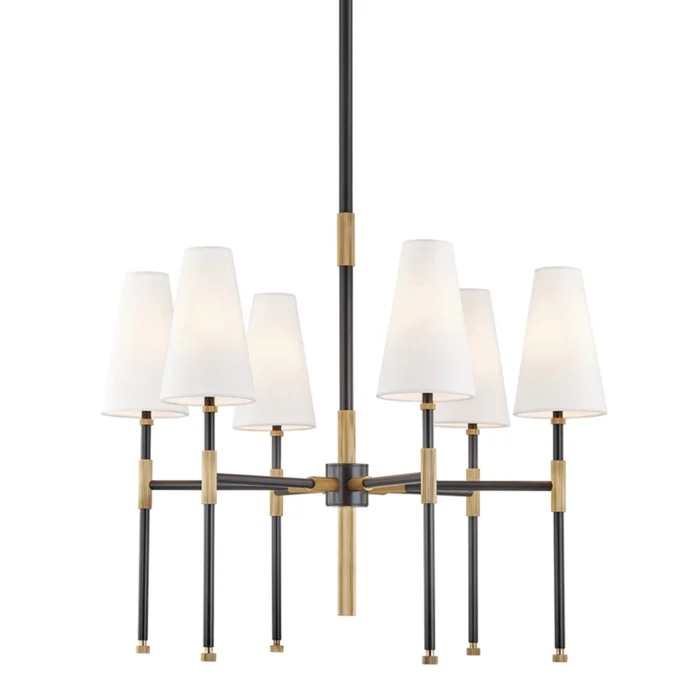 Bowery 6-Light Chandelier in Aged Old Bronze 28L x 28W x 24.5H