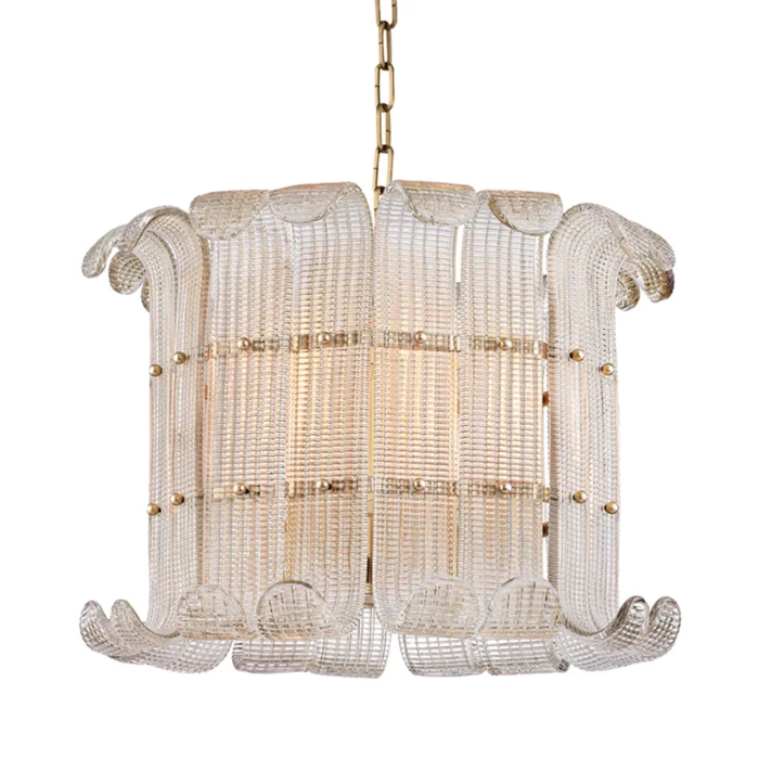 Brasher 8-Light Chandelier in Aged Brass 22.75L x 22.75W x 15.75H