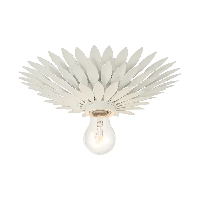 broche 1 light matte white flush mount