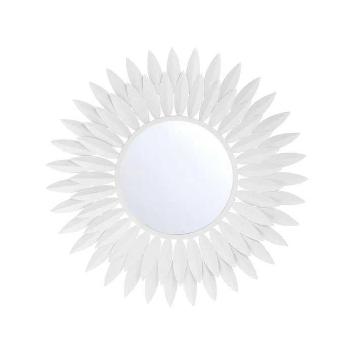 broche matte white 20in mirror
