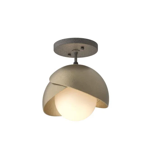 Brooklyn 1-Light Double Shade Semi-Flush (65|121377-SKT-20-84-GG0711)