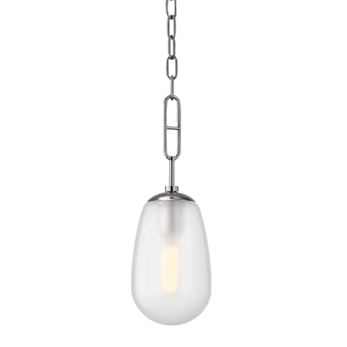 Bruckner 1-Light Pendant in Polished Nickel 6L x 6W x 16.5H