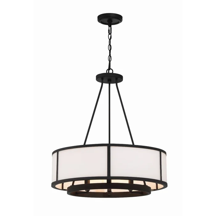 Bryant 6 Light Black Forged Chandelier 24″W x 27.75″H x 24″D