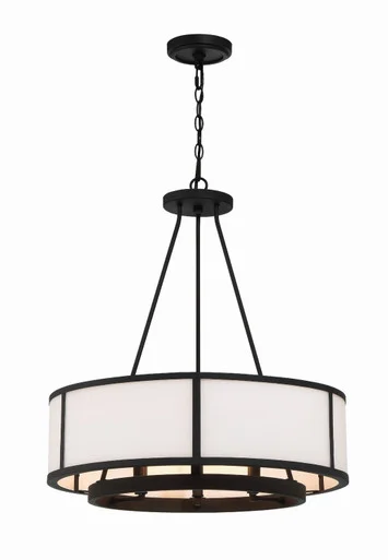 Bryant Six Light Chandelier in Black Forged (60|BRY-8006-BF)
