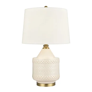 Buckley One Light Table Lamp in White Glazed (45|S0019-9488)