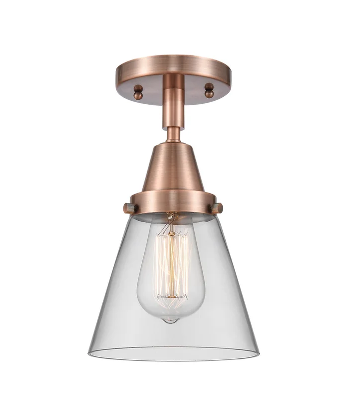 Caden One Light Flush Mount in Antique Copper (405|447-1C-AC-G62)