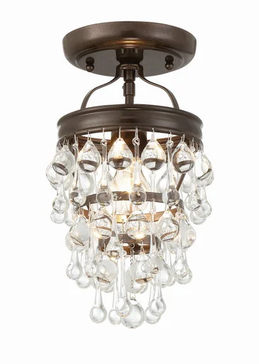 Calypso One Light Semi Flush Mount in Vibrant Bronze (60|131-VZ_CEILING)