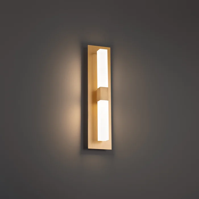 Camelot LED Wall Sconce in Aged Brass (34|WS-61216-AB)