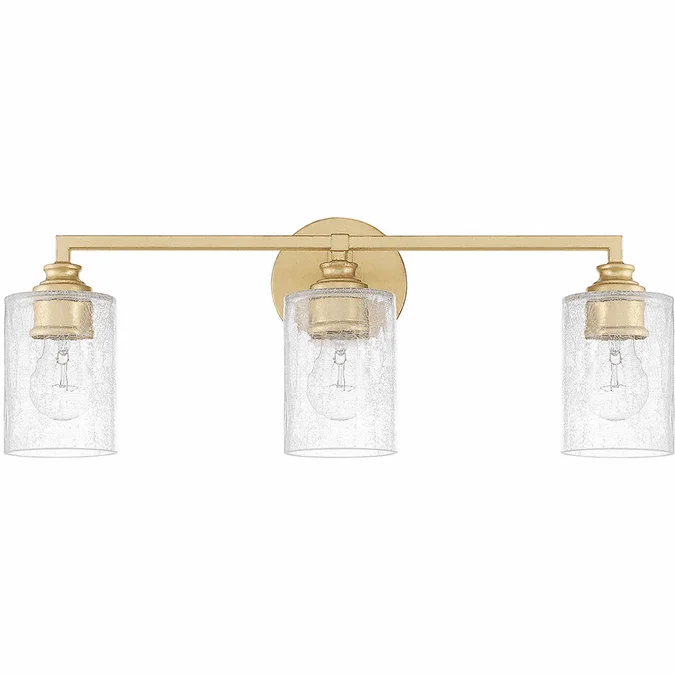Capital Lighting 120531CG-422 Milan Contemporary Capital Gold 3-Light Bathroom Lighting