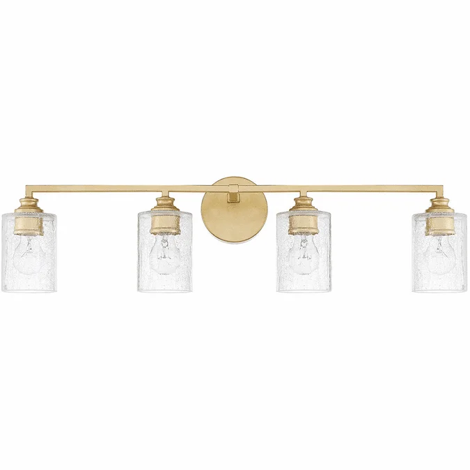 Capital Lighting 120541CG-422 Milan Modern Capital Gold 4-Light Lighting For Bathroom