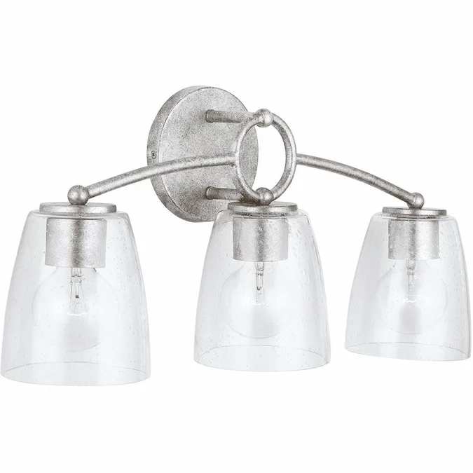 Capital Lighting 137931AS-488 Oran Antique Silver 3-Light Vanity Light Fixture